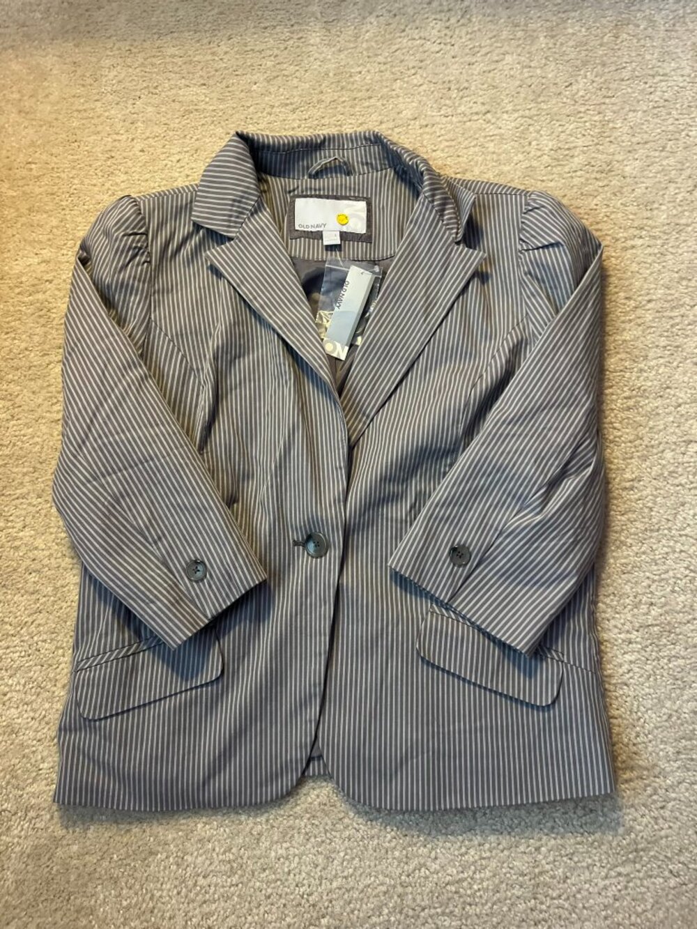 NWT Old Navy Gray Striped Blazer